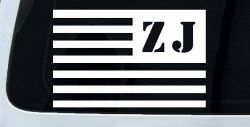 Jeep ZJ American USA Flag Left Off Road Car or Truck Window Decal Sticker