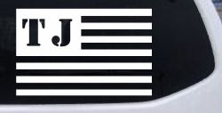 Jeep TJ American USA Flag Right Off Road Car or Truck Window Decal Sticker