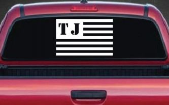 Jeep TJ American USA Flag Right Off Road Car or Truck Window Decal Sticker
