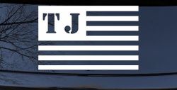 Jeep TJ American USA Flag Right Off Road Car or Truck Window Decal Sticker