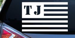 Jeep TJ American USA Flag Right Off Road Car or Truck Window Decal Sticker