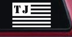 Jeep TJ American USA Flag Right Off Road Car or Truck Window Decal Sticker