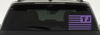 Jeep TJ American USA Flag Left Off Road Car or Truck Window Vinyl Decal Sticker (Purple)