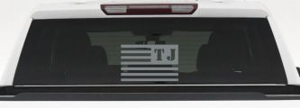 Jeep TJ American USA Flag Left Off Road Car or Truck Window Decal Sticker (Telegrey)