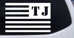 Jeep TJ American USA Flag Left Off Road Car or Truck Window Decal Sticker