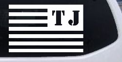 Jeep TJ American USA Flag Left Off Road Car or Truck Window Decal Sticker
