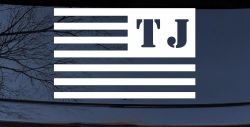 Jeep TJ American USA Flag Left Off Road Car or Truck Window Decal Sticker
