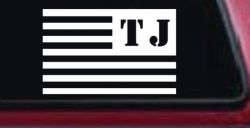 Jeep TJ American USA Flag Left Off Road Car or Truck Window Decal Sticker