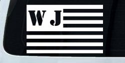 Jeep WJ American USA Flag Right Off Road Car or Truck Window Decal Sticker