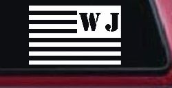 Jeep WJ American USA Flag Left Off Road Car or Truck Window Decal Sticker