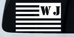 Jeep WJ American USA Flag Left Off Road Car or Truck Window Decal Sticker