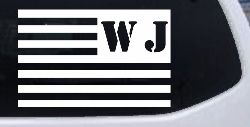 Jeep WJ American USA Flag Left Off Road Car or Truck Window Decal Sticker
