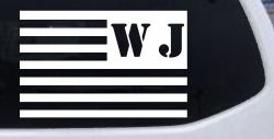 Jeep WJ American USA Flag Left Off Road Car or Truck Window Decal Sticker