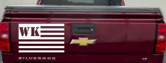 Jeep WK American USA Flag Right Off Road Car or Truck Window Decal Sticker (White)