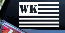 Jeep WK American USA Flag Right Off Road Car or Truck Window Decal Sticker