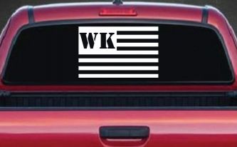 Jeep WK American USA Flag Right Off Road Car or Truck Window Decal Sticker