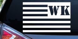 Jeep WK American USA Flag Left Off Road Car or Truck Window Decal Sticker