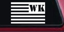 Jeep WK American USA Flag Left Off Road Car or Truck Window Decal Sticker