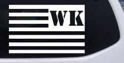 Jeep WK American USA Flag Left Off Road Car or Truck Window Decal Sticker
