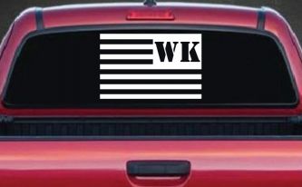 Jeep WK American USA Flag Left Off Road Car or Truck Window Decal Sticker