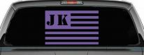 Jeep JK American USA Flag Right Off Road Car or Truck Window Decal Sticker (Purple)