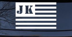 Jeep JK American USA Flag Right Off Road Car or Truck Window Decal Sticker