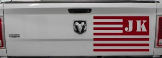 Jeep JK American USA Flag Left Off Road Car or Truck Window Decal Sticker (Burgundy)