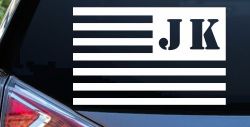 Jeep JK American USA Flag Left Off Road Car or Truck Window Decal Sticker