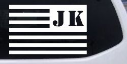 Jeep JK American USA Flag Left Off Road Car or Truck Window Decal Sticker