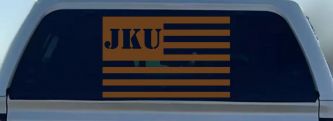 Jeep JKU American USA Flag Right Off Road Car or Truck Window Decal Sticker (Copper)