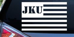 Jeep JKU American USA Flag Right Off Road Car or Truck Window Decal Sticker