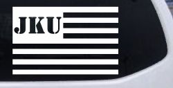 Jeep JKU American USA Flag Right Off Road Car or Truck Window Decal Sticker