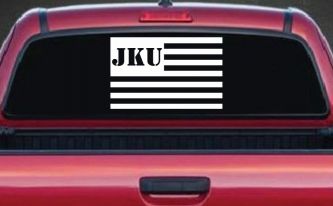 Jeep JKU American USA Flag Right Off Road Car or Truck Window Decal Sticker