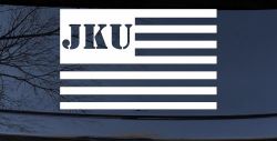 Jeep JKU American USA Flag Right Off Road Car or Truck Window Decal Sticker