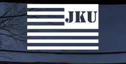 Jeep JKU American USA Flag Left Off Road Car or Truck Window Decal Sticker