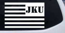 Jeep JKU American USA Flag Left Off Road Car or Truck Window Decal Sticker