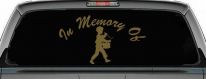 In memory Of Little Drummer Boy Car or Truck Window Decal Sticker (Gold)