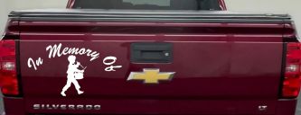 In memory Of Little Drummer Boy Car or Truck Window Vinyl Decal Sticker (White)