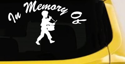 In memory Of Little Drummer Boy Car or Truck Window Vinyl Decal Sticker