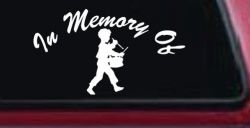 In memory Of Little Drummer Boy Car or Truck Window Decal Sticker