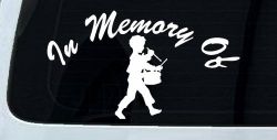In memory Of Little Drummer Boy Car or Truck Window Decal Sticker