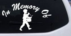 In memory Of Little Drummer Boy Car or Truck Window Decal Sticker