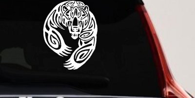 Tribal Indian native American Bear Western Car or Truck Window Vinyl Decal Sticker