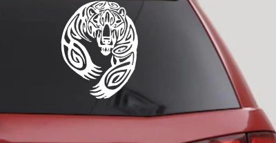 Tribal Indian native American Bear Western Car or Truck Window Vinyl Decal Sticker