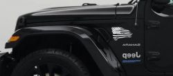 Distressed Tethered Worn US American Flag  Patriotic Car or Truck Window Decal Sticker (White)