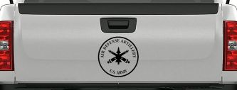 US Army Air Defense Artillery  Military Car or Truck Window Decal Sticker (Black)