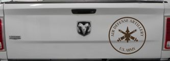 US Army Air Defense Artillery  Military Car or Truck Window Decal Sticker (Brown)
