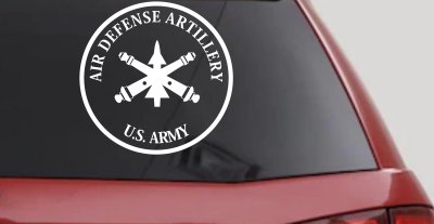US Army Air Defense Artillery  Military Car or Truck Window Vinyl Decal Sticker