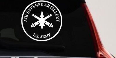 US Army Air Defense Artillery  Military Car or Truck Window Vinyl Decal Sticker