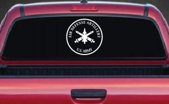 US Army Air Defense Artillery  Military Car or Truck Window Decal Sticker
